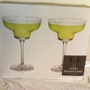 Viski margarita glasses two glasses